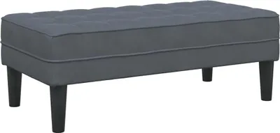 Obrázok produktu pre Lavička vidaXL s vankúšmi, tmavošedá, 113 x 57 x 39 cm, zamat