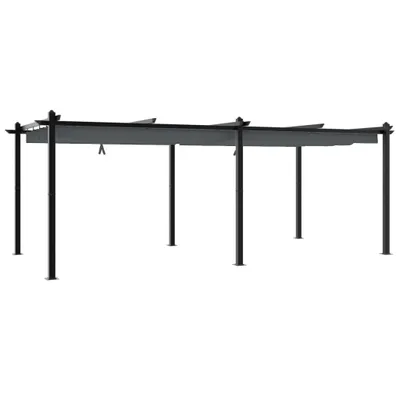 Produktbild von Gartenpavillon mit Ausziehbarem Dach Anthrazit 3x6 m Aluminium