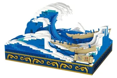 Immagine prodotto di Set da surf Pantasy Kanagawa Ukiyo-e Konstruktionsspiel 15 cm    Taglia unica