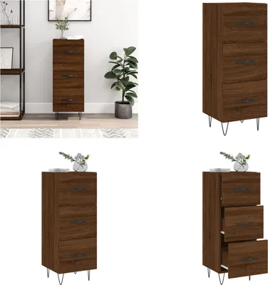 Obrázok produktu pre vidaXL Príborník hnedý dubový vzhľad 34,5x34x90 cm materiál na báze dreva - Príborník - Príborníky - Skriňa