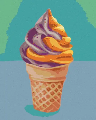 Produktbild von Zuty - Malen nach Zahlen - EISCREME 2 (MYROSLAVA WOLOSCHUK), 40x50 cm, mit Keilrahmen (bereits gespannt)