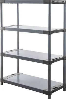 Produktbild von Kunststoffregal BIG GREY BEAR | Low | HxBxT 138x100x46cm | Fachlast 160kg | Grau