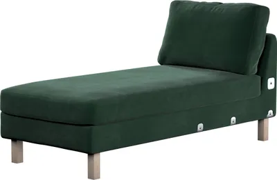 Produktbild von Dekoria Bezug für Karlstad Recamiere Zustellsofa, kurz, dunkelgrün, Bezug für Karlstad Recamiere Zustellsofa