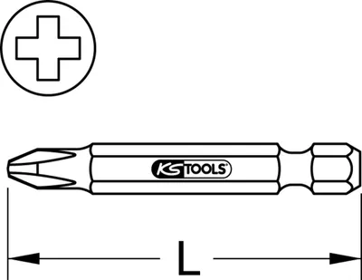 Produktbild von KS Tools 911.7530, 1 Stück(e), Phillips, PH 1, Stahl, 75 mm, 20 g