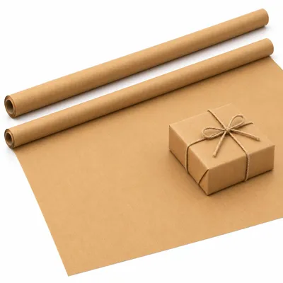 Obrázok produktu pre Hnedý kraftový papier, darčekový papier – 10 metrov x 100 cm – 2 rolky