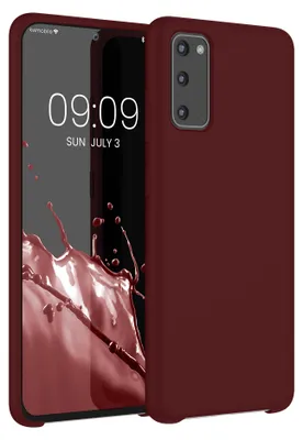 Produktbild von kwmobile Handyhülle für Samsung Galaxy S20 Hülle - Case Silikon - Kabelloses Laden - Schutzhülle Cover in Bordeaux Violett