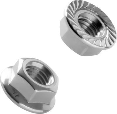 Produktbild von Flanschmutter, Sechskantmutter mit Flansch und Sperrverzahnung, vibrationssicher, verzinkt (20, verzinkt, M8)