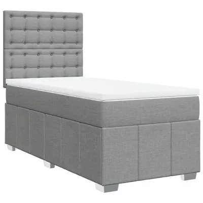 Obrázok produktu pre vidaXL Boxspring posteľ s matracom Light Grey 80x200 cm Látka