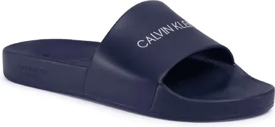 Zdjęcie produktu dla Męskie klapki basenowe lub kąpielowe CK CALVIN KLEIN artykuł KM0KM00498 ONE MOLD SLIDE, CBK Black iris, Stopa 45, 100% Guma