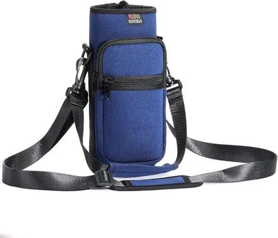 Produktbild von Nuovoware Tragetasche für Wasserflaschen, Fassungsvermögen: 750 ml/1000 ml/1800 ml, Flaschenhalter, verstellbarer Schultergurt, 2 Taschen