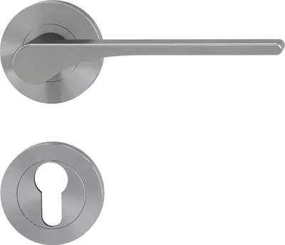 Produktbild von GRIFFWERK Rosettengarnitur LEAF LIGHT SIEGER DESIGN PZ-Schloss Samtgrau