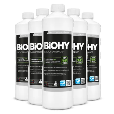 Produktbild von BiOHY Backofenreiniger, Backofenspray, Ofenreiniger, Fettlöser – 6er Pack (6 x 1 Liter Flasche)