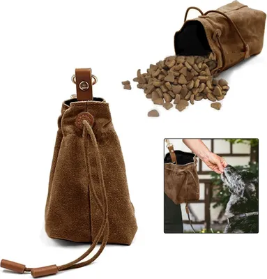 Produktbild von Leckerlibeutel, Leckerli-Beutel für Hunde, Futteraufbewahrung für Hundetraining, Schrumpftaschen Design mit Clip Schnalle