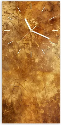 Produktbild von Wanduhr aus Glas mit Motiv Verwitterter Putz- 30 x 60 cm - inkl. Aufhängesystem