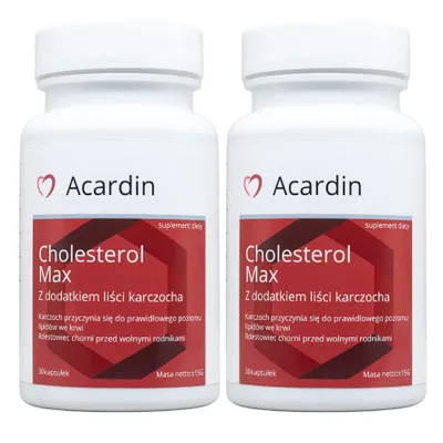 Produktbild von 2x Acardin – Nahrungsergänzungsmittel für Cholesterin 30 Kapseln