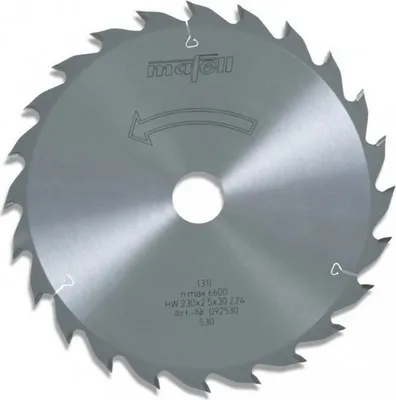 Produktbild von mafell Sägeblatt-HM 230 x 1,8/2,5 x 30 mm Z 24 WZ für universellen Einsatz in Holz (KSP 85 Fc) - 092530