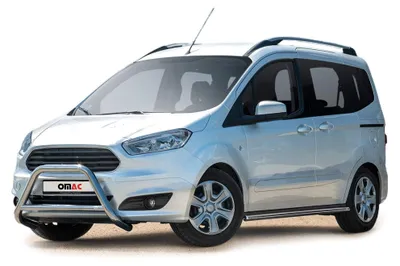Image de Barre de protection frontale pour Ford Courier 2014-2018 acier argenté avec ABE