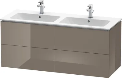 Produktbild von Waschtischunterbau L-CUBE 1290x481x550mm flannel grey hochglanz flannel grey hochglanz
