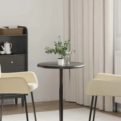Image de vidaXL Plateau de table noir Ø50x2,5 cm Marbre