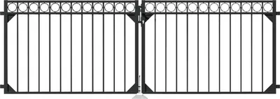Produktbild von GAH-Alberts Doppeltor Circle, Metallumzäunung, Pforte, Grenzeinzäunung, Aluminium, Schwarz, Kunststoffbeschichtung