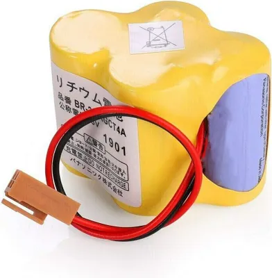 Produktbild von ele ELEOPTION BR-2 / 3AGCT4A 6V SPS Batterie für FANUC A98L-0031-0025 CNC System mit Stecker (6er Pack)