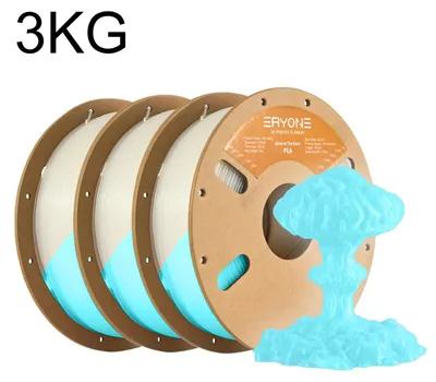 Obrázek produktu pro Svítivý PLA filament – 3D tiskový materiál, průměr 1,75 mm – cívka 3 kg – Vysoká přesnost rozměrů ±0,03 mm – Vhodný pro FDM 3D tiskárny – Modrá barva