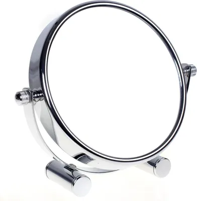 Obrázek produktu pro Kosmetické zrcátko 360° otočné stojací zrcátko 10x zvětšení stříbrné