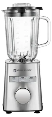 Standmixer 1000 W, Glaskanne 1,5 l, 6 Edelstahlmesser, 5 Stufen