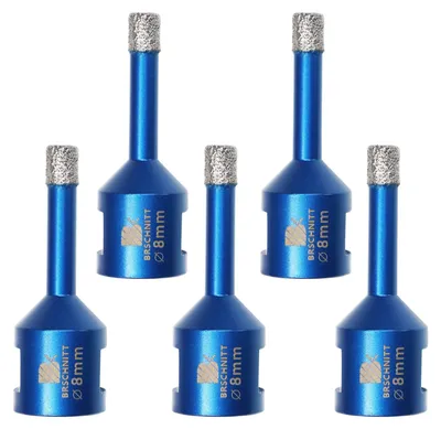 Productafbeelding van Diamantboormachine M14, met vacuümgeharde diamantkop, 8 mm, 5 stuks, voor tegels