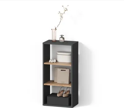 Produktbild von Aufbewahrungsregal Livinity Ortello Anthrazit/Goldkraft Eiche 40 x 80.1 cm, Model 55899