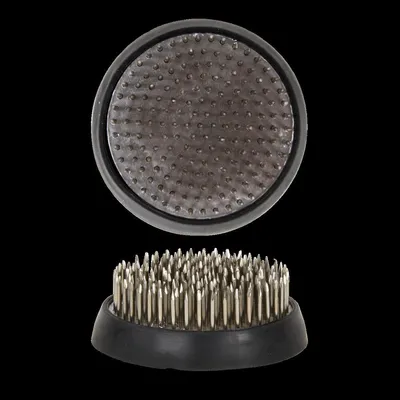 Produktbild von Esschert Design Kenzan L, Stängelpflanzenhalterung, Thermoplastischer Gummi (TPR), Metall, Edelstahl, Schwarz, Edelstahl, Rund, 6,1 cm, 21 mm