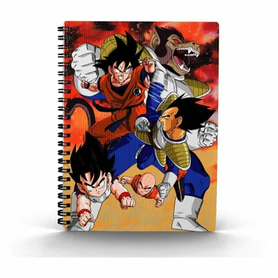 Immagine prodotto di Notatnik Dragon Ball Z z 3D-Goku vs Vegeta - Spiralny A5, 80 kartek