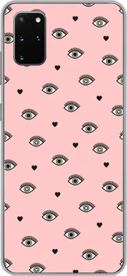 Produktbild von MuchoWow® Handyhülle Schutzhülle Hülle für Telefoonhoesje Samsung Galaxy S20 Plus Mädchen - Augen - Rosa - Muster - Mädchen - Kinder - Kinder Silikon Softcase Handy Hülle - Hartschale