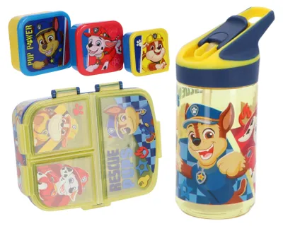 Produktbild von Paw Patrol Lunch-Set; Trinkflasche, Brotdose und Snackbox