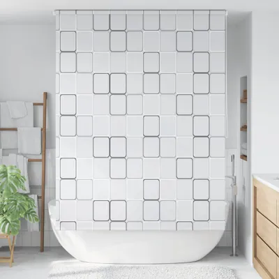 Immagine prodotto di Maison Exclusive - Tenda da doccia 160x240 cm motivo quadrato