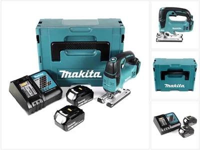 Produktbild von Makita DJV 182 RTJ Akku Pendelhubstichsäge 18V Brushless + 2x Akku 5,0Ah + Ladegerät + Makpac