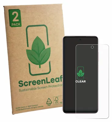 Produktbild von 2x ScreenLeaf Schutzfolie für Oppo A5i Pro nachhaltiger Displayschutz Display Schutz Folie Klar Transparent