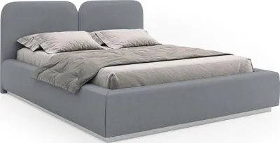 Image de Selsey Comoves - Lit Tapissé 160x200 avec Housse Chenille, Tiroir de Lit et Sommier, Gris