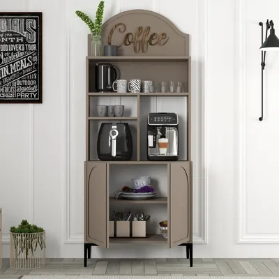 Produktbild von Skye Decor, Lyon 80 - Atlas, Black, Wohnzimmerschrank, Kaffeebarschrank, Atlas, 81,3 x 201 x 35 cm