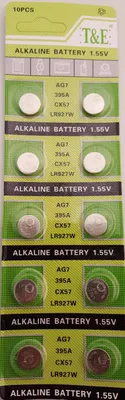 Produktbild von 10x AG 7 Uhrenbatterie V 395 926 für Armbanduhr Knopfzelle LR926 V399 LR 927