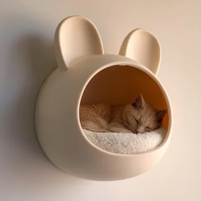 Kawaii-Hasen-Katzenwandbett – Decords Katzenwandbett, Produktansicht 1