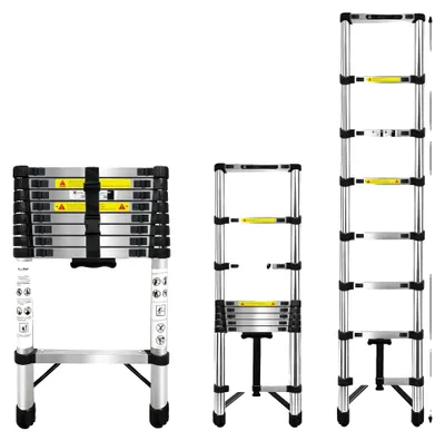 Obrázok produktu pre Teleskopická rebrík,  EN131, nosnosť 150 kg, dĺžka 2,6 m, bez háku