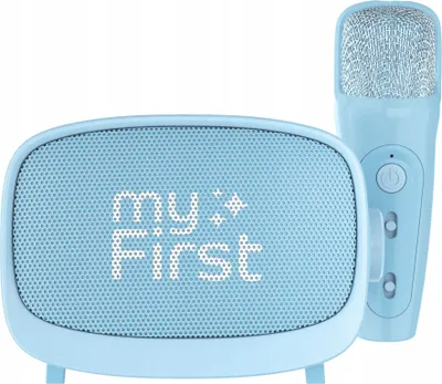 myFirst Voice 2 Tragbares Interaktives Mikrofon & Wireless-Lautsprecher, Blau