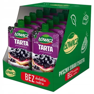 Produktbild von Łowicz Reis-Frucht-Dessert nach Art Schwarze-Johannisbeer-Tarte 12 x 100 g