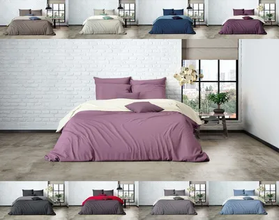 Produktbild von Uni Einfarbig Wende Bettwäsche Mistral Edel Perkal 100% Ägyptische Baumwolle 135 cm x 200 cm Pristine-Light Violet