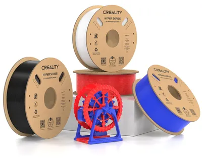 Produktbild von Creality 3D-Druck-Filament Hyper PETG, Schwarz+Weiß+Rot+Blau, 1.75 mm, 4 kg, Maßgenauigkeit +/- 0.03 mm