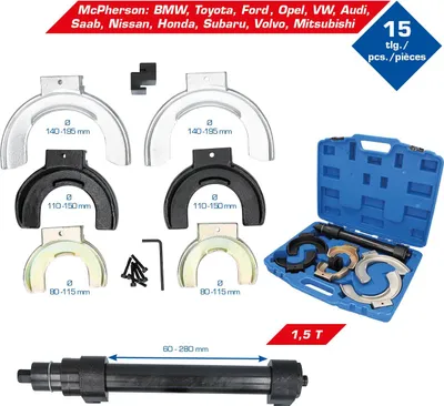 Obrázek produktu pro KS TOOLS Federspanner-Satz 15-tlg BT651150