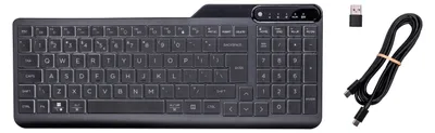 Produktbild von HP 400 Kabelgebundene Tastatur mit Hintergrundbeleuchtung, Volle Größe (100%), Kabelgebunden, USB, Mechanischer Switch, QWERTY, Schwarz
