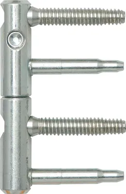 Zdjęcie produktu dla Zawias drzwiowy ANUBA 3-DIM 2-częściowy trzpień 45 mm, wysokość zawiasu 92 mm, ø 15 mm, ocynkowany, srebrny