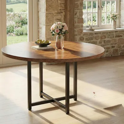 Imagen del producto de Mesa redonda para comedor - Mesa redonda - Mesa redonda para comedor - Mesa pequeña para comedor - Mesa redonda para cocina - Diámetro de 120 cm